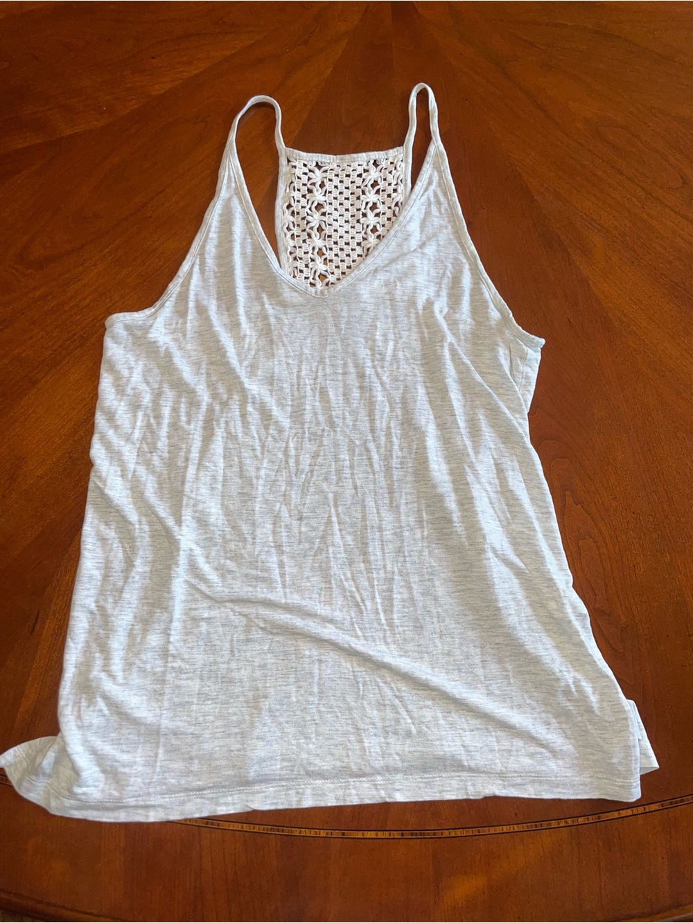 Old Navy White Crochet-Back Cami Tank